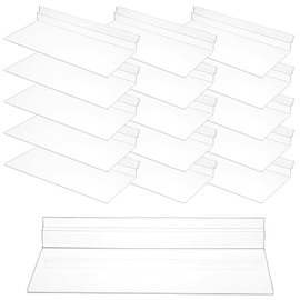 16 Pack Slatwall Shelves Hanging Accessories, 4 x 10 Inch Clear Slatwall Wire Shelf for Wall, Home Shoe Stores Boutiques Supplies