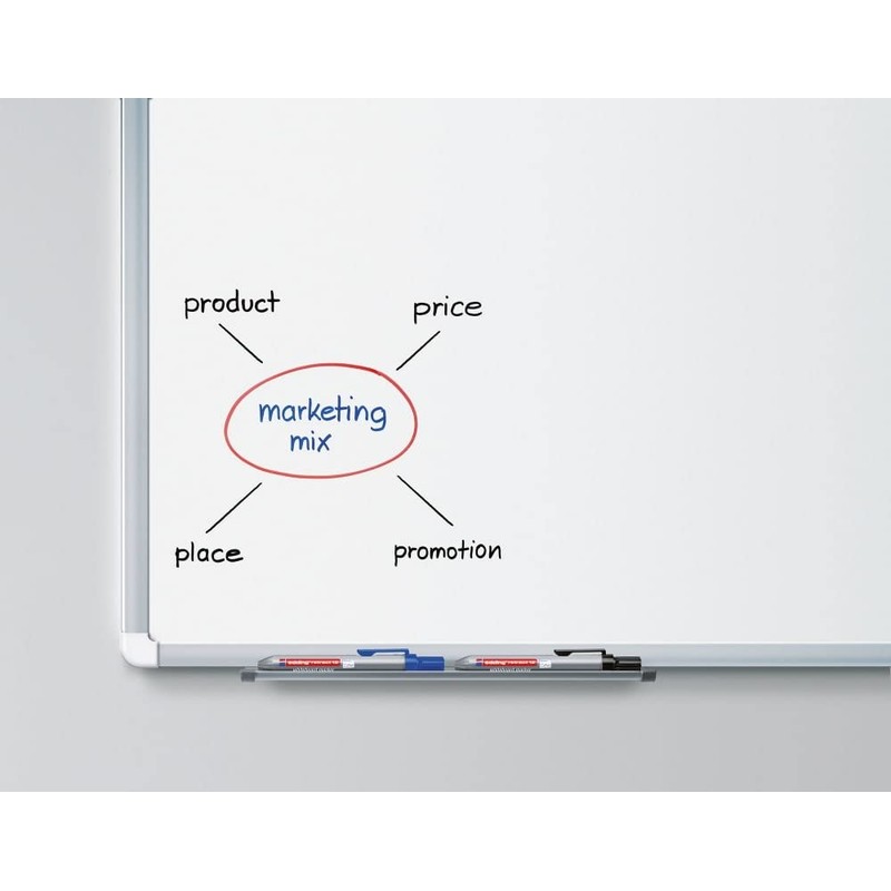 edding 12 Retract whiteboard Marker - Black - 10 whiteboard