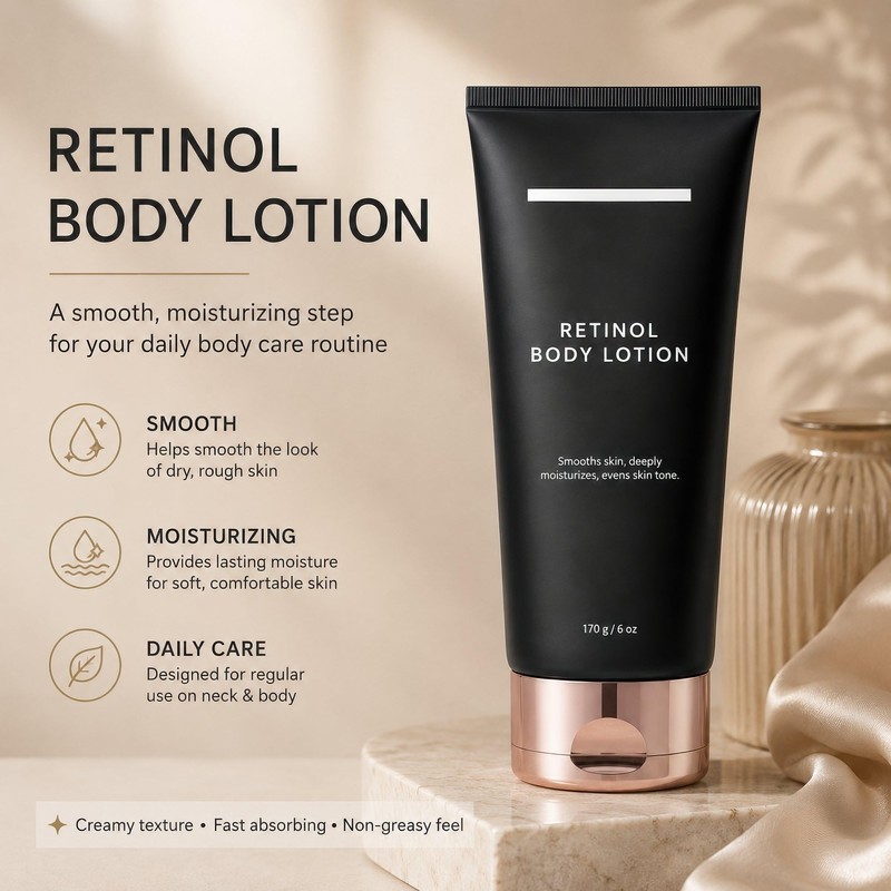 Retinol Body Lotion, Firming Body Cream for Crepey Skin, 170g/6