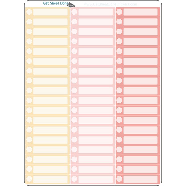 To Do Planner Stickers / 54 Write In Smudge Proof
