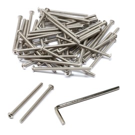 iexcell 50 Pcs M3 x 50mm Thread Pitch 0.5 mm Stainless Steel 304 Hex Socket Button Head Cap Screws Bolts Kit