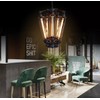 Industrial Metal Chandelier, 8 Lights Retro Chandelier Vintage Steampunk Style