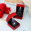 KEISIMI Luxury Ring Box with LED Light, Ring Box for