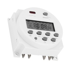 Marhynchus Digital Timer Relay CN101A DC 12V Mini LCD Digital Microcomputer Control Timer Wall Switch White