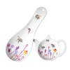 2 Piece Melamine Plastic Teabag Tidy and Spoon Rest Set