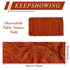 1 paquete de camino de mesa de gasa de Navidad de 10 pies para decoración de boda, decoración de despedida de soltera, fiesta de baby shower (35 x 120 pulgadas)