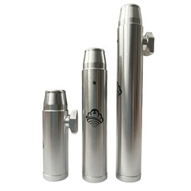 Tornado's Set of 3 Sizes - Snuff Dispenser Made of Polished Aluminium - 1, 2, 4 g