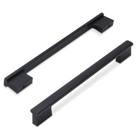 KOMOTIA 10 Pack Matte Black Cabinet Pulls 7.5 Inch Hole Centers Kitchen Cabinet Handles Black Drawer Pulls Cabinet Hardware