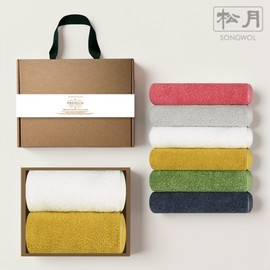Songwol Towel Songwol Gallery Freddie Hotel Towel 2p Luxury Gift Set Handle box white + green 2ea