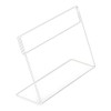Clear Acrylic Sign Holders with Slanted Back, Adjustable Desk Display