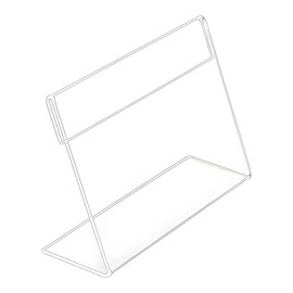 Clear Acrylic Sign Holders with Slanted Back, Adjustable Desk Display Stand for Office and Business,Acrylic Store Price Tag Rack with Slant Back Any Literature Flyer Document Rack(4 * 6cm)