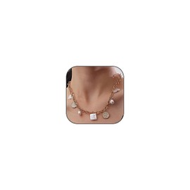 Shell Necklace for Women Gold Seashell Necklace Starfish Charm Necklace Beach Vacation Essentials Summer Outfits for Women 2025