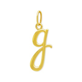 Charm America- Letters A-Z Small Initial Charm For Necklace - 10 Karat Gold -Letter Pendant Necklace for Women - Fashion Jewelry