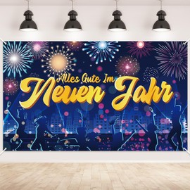 DPKOW New Year's Eve Decoration 2025, Large New Year's Eve Banner New Year Decoration New Year's Eve Party 2025 New Year's Eve Background Decoration Indoor and Outdoor Happy New Year Banner Colourful