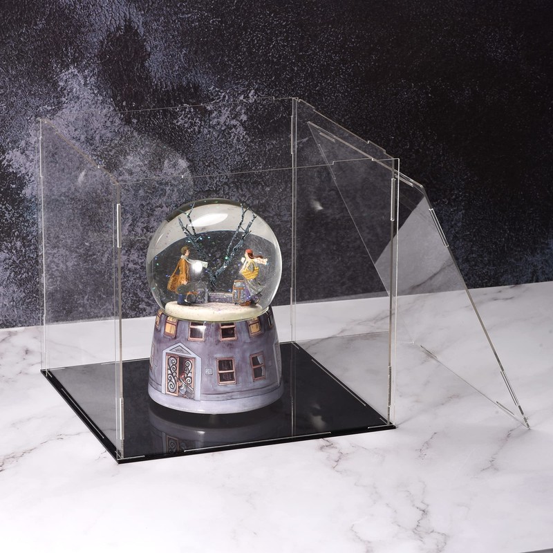 sourcing map Acrylic Clear Display Case Box Dustproof Protection Cube