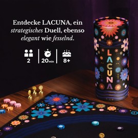 SAVANA Lacuna Strategic Board Game for 2 Players | Flower Collecting, Tactics & Strategy | Easy to Learn, 20 Minutes | Ages 8+ | Perfect for Friends & Couples