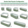 MFSTUDIO Galvanized Raised Garden Bed Kit Outdoor Planter Raised Beds