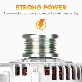 New Alternator for Nissan Frontier 2005-2019 2.5L L4, for Suzuki Equator 2009-2012 2.5L L4