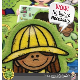 Spring Time Fun Felt Set by Playtime Felts | 16 PRECUT & READY TO PLAY Felt Figures for Flannel Board Teaching for Toddlers, Preschoolers and Kindergarten - ADORABLE Felt Characters