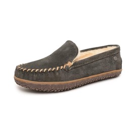 Minnetonka Sheepskin Terese Womens Slipper 8 BM US Charcoal