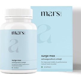 Generic Mars by GHC Natural Surge Max Capsules (Pack of 2) | Enriched with Shilajit, Safed Musli & Gokshura | Supports Energy, Stamina & Overall Well-Being | 60N