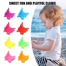 VOCOSTE Pack of 100 Mini Hair Clips for Girls Butterfly Shaped Hair Clips Cute Hair Accessories for Women Party Gifts Multi-Colour