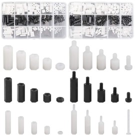 Hilitchi 360pcs M2 M3 M4 Male Female Nylon Hex Spacer Standoff Screw Nut Assortment Kit