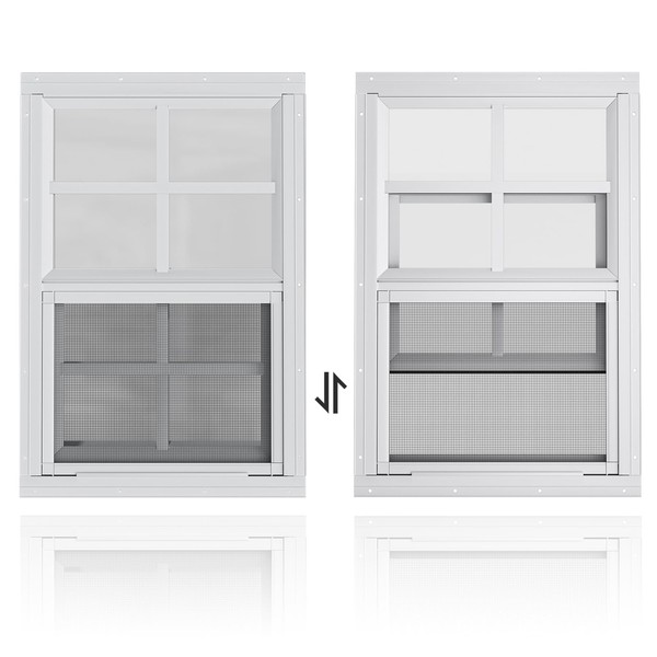 WRISIN 2 Pack Shed Windows 14" W x 21" H
