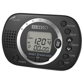 Seiko Digital Metronome Black DM110B with Music Stand Mount Slit