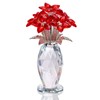 LMHSE Desk Decor Crystals Forget Me Not Flower Figurine, Glass