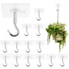 JDBZYDM 14 PCS Adhesive Ceiling Hooks, No Drill Ceiling Hooks