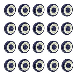 NINOSO 5" Shopping Cart Wheels, 3/8" Axle Replacement Casters Polyurethane Wheels for Cart, Each Caster Load 350lbs(20 Pack)