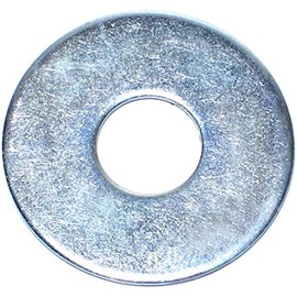 Hard-to-Find Fastener Zinc Fender Washers, Durable Zinc Plated Steel Flat Hardware for DIY, Construction, Home Improvement, 1/2 x 1-1/2, Pack of 12