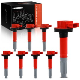 A-Premium (Red) Engine Ignition Coil Pack Compatible with Ford F-150 F150 2011-2016, Mustang 2011-2015, 5.0L, 8-PC Set, Replace# BR3Z12029A, C1802