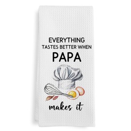 GWFSJYU Papa Kitchen Towels, Papa Gifts for Grandpa, Grandfather Fathers Day Birthday Gifts,Grandpa Dish Tea Towels for Kitchen, Grandfather Decorative Hand Towel, 16x24 Inch