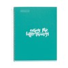 Miquelrius 46563 Notebook A5 100 Grid 90 g Messages Turquoise