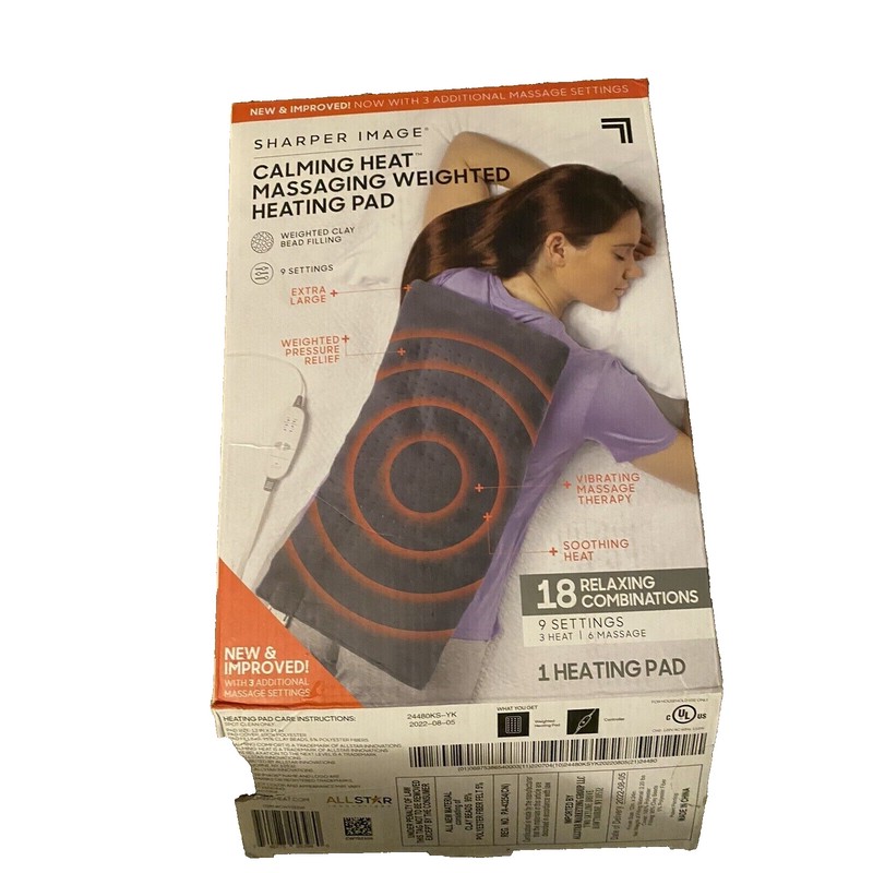 Sharper Image Massaging weighted, Calming Pad With 3 Heat Set
