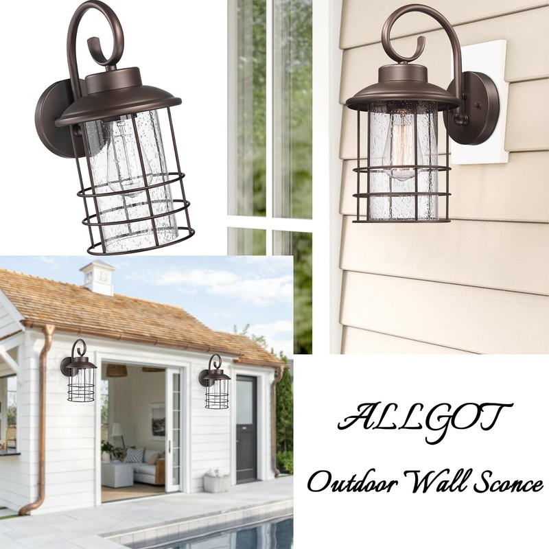 ALLGOT Large Outdoor Wall Sconces Wall Lights, Exterior Wall Lighting