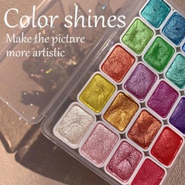 20 Colors Forestey Shifting Watercolor Painting Set, Color Shifting Watercolor Paint Set, Forestry Paint Set, 20 Colors Glitter Water Colour Solid Paint , for Kids Adults Beginners Artists (Dun Huang+ Matisse)