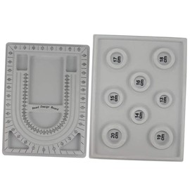 SHINEOFI 2pcs Necklace Design Plate for Jewelry Making Bracelet Measurement Board Tray Bead Board for Beads Strings