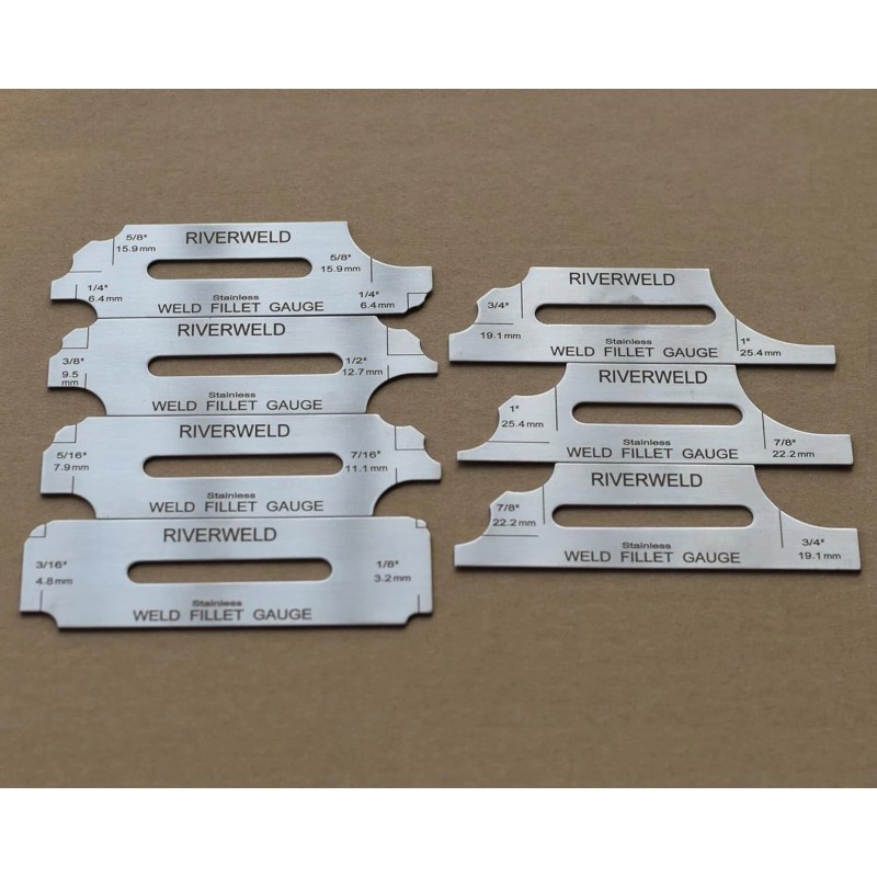RIVERWELD 7 piece Fillet Weld Set Gage Rl Gauge Depth