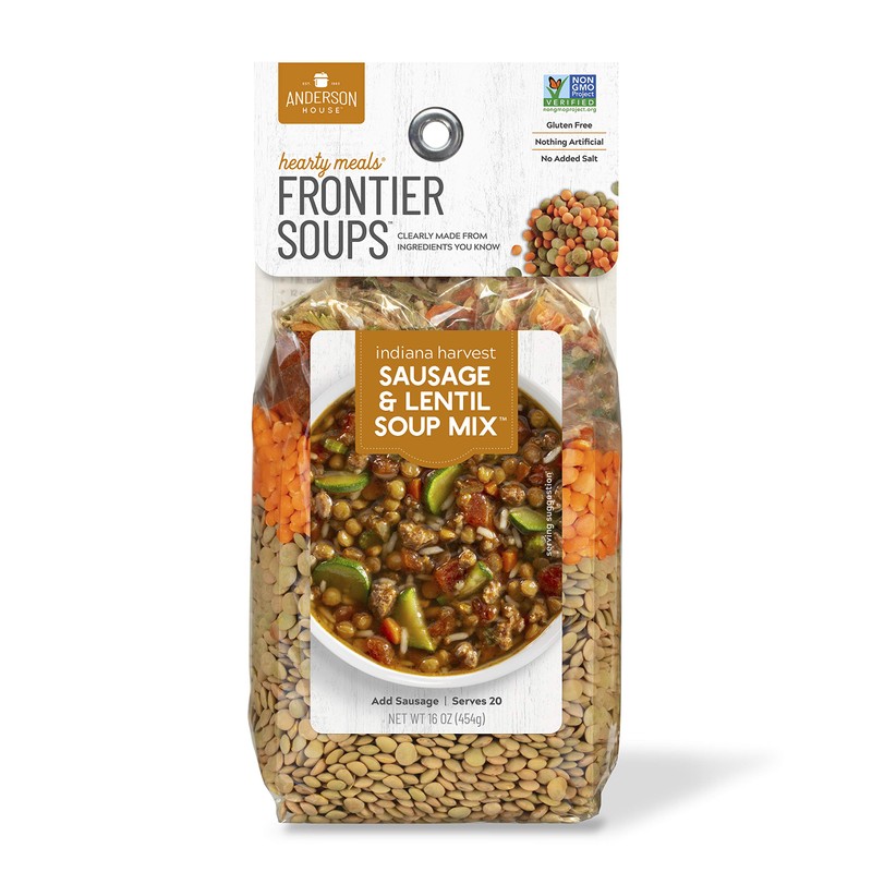 Frontier Soups Hearty Meals Indiana Harvest Sausage Lentil Soup Mix,