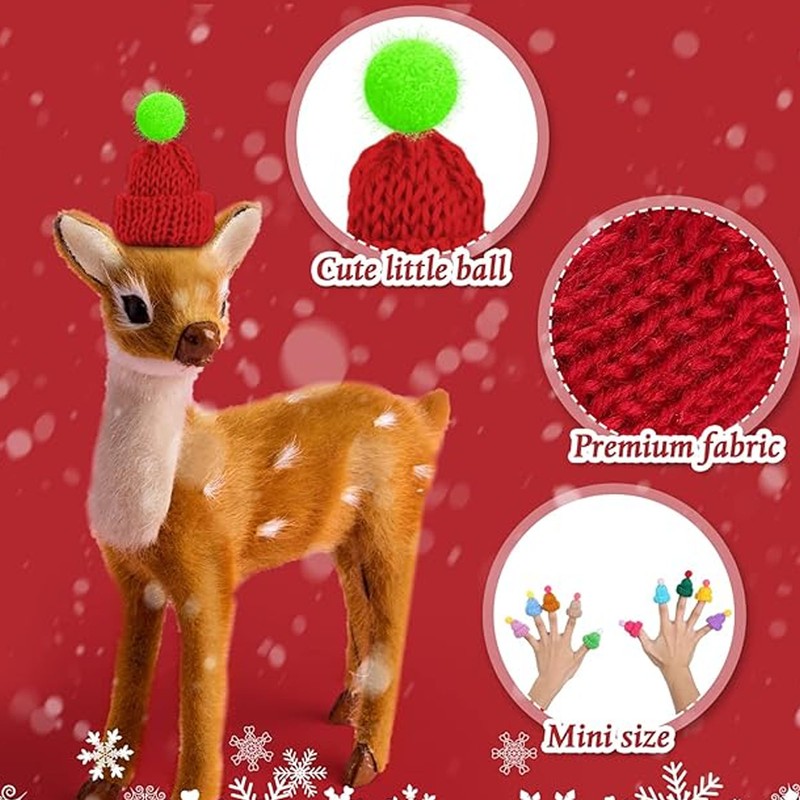 15pcs Small Christmas Knit Hats Exquisite Innovative Cute Stylish Small
