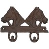 AB Tools Cast Iron Rustic Two Horse Coat Hook Home