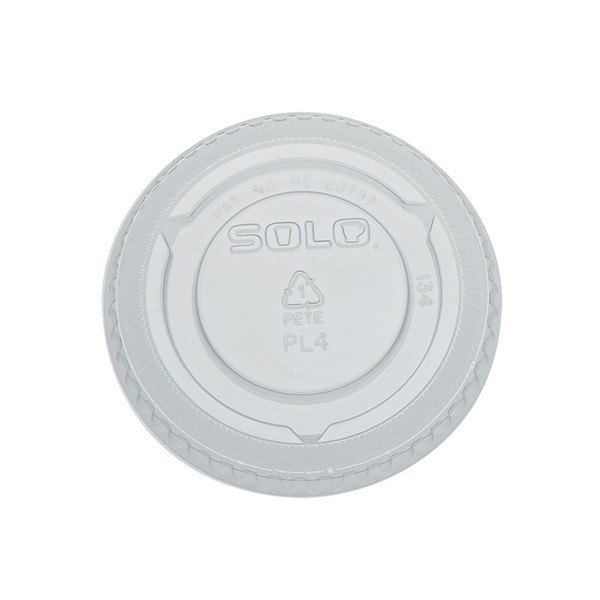 Solo PL4N Clear Portion Container Lid - Fits 3.25-5.5 oz (Case of 2500)