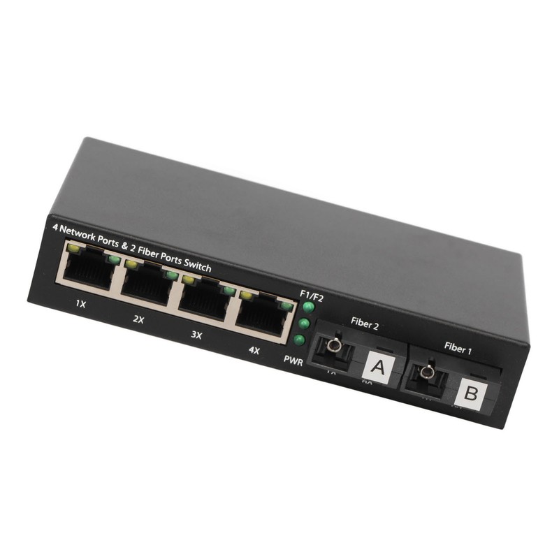 Fiber Media Converter 6 Ports 10 100 1000Mbps RX1550nm 20km