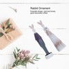 1 Pair Rabbit Ornament Innovative Resin Couple Rabbits Figurine Wedding
