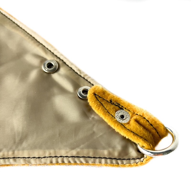 Dog Bandana with Metal Clasp, Waterproof and Adjustable (Yellow, M)