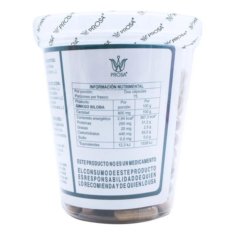 Ginkgo Biloba Ginkgo Prosa 150 Caps Sabor Sin Sabor