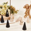NBEADS 16 Pcs Wooden Ring Displays, 2 Colors Cone Shaped